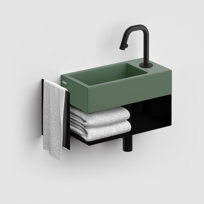 Clou Flush 3 Right Keramik-Handwaschbecken 36 x 18 cm mit Hahnloch rechts