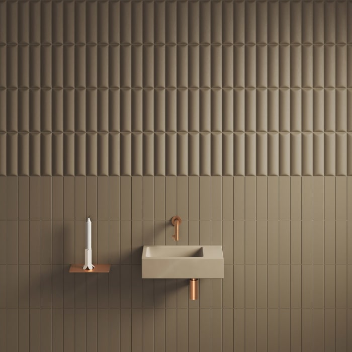 Clou Flush 3 Right Keramik-Handwaschbecken 36 x 18 cm mit Ablage rechts, ohne Hahnloch