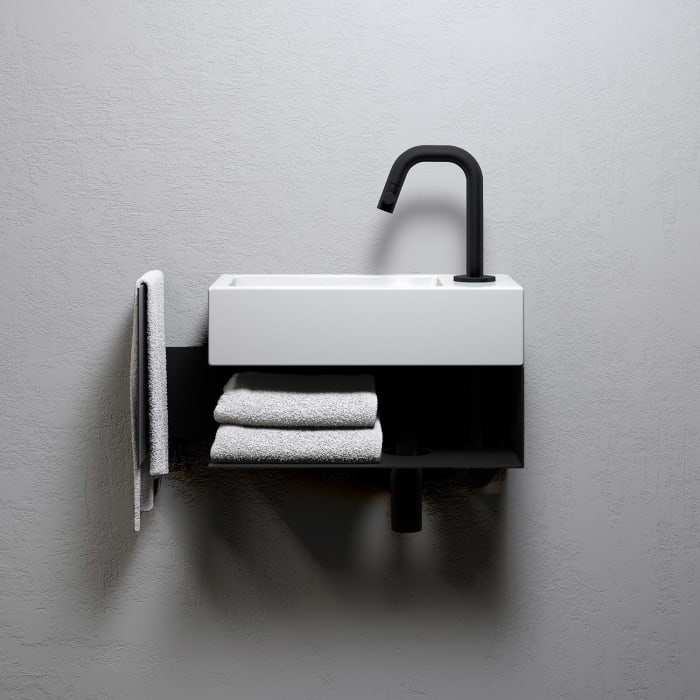 Clou Flush 3 Right Keramik-Handwaschbecken 36 x 18 cm mit Hahnloch rechts