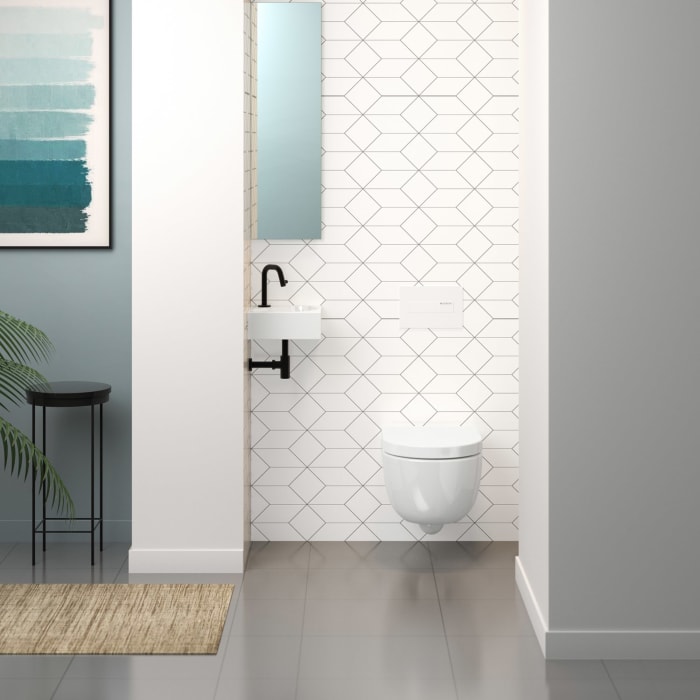 Clou Flush Handwaschbecken mit 1 Hahnloch 27 cm