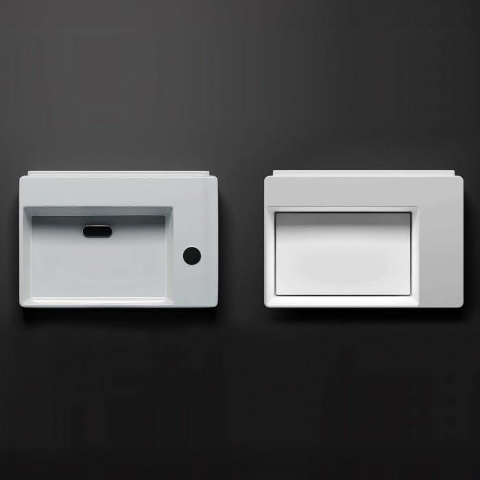 Clou New Flush 2 Keramik-Handwaschbecken 35,5 x 24,5 cm mit Hahnloch rechts