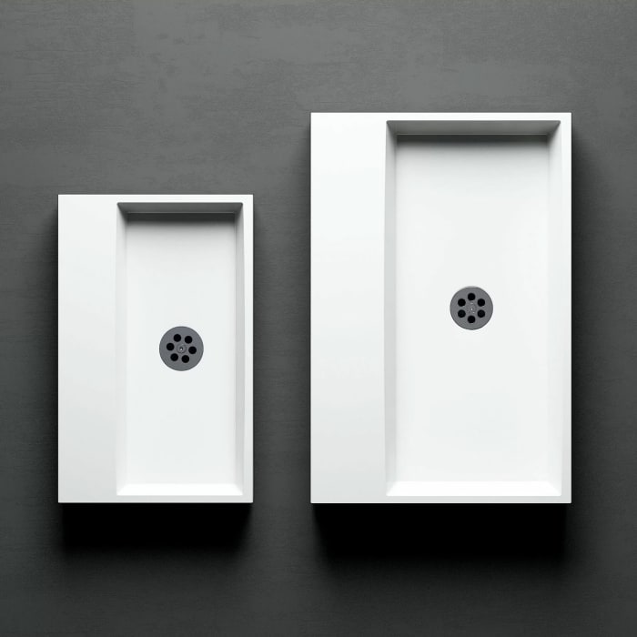 Clou Mini Wash Me Plus Mineralmarmor - Handwaschbecken 48 cm ohne Hahnloch