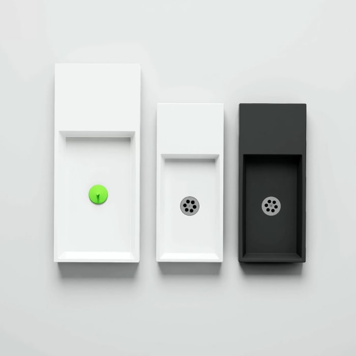 Clou Mini Wash Me Plus Left Mineralmarmor - Handwaschbecken 56 cm ohne Hahnloch