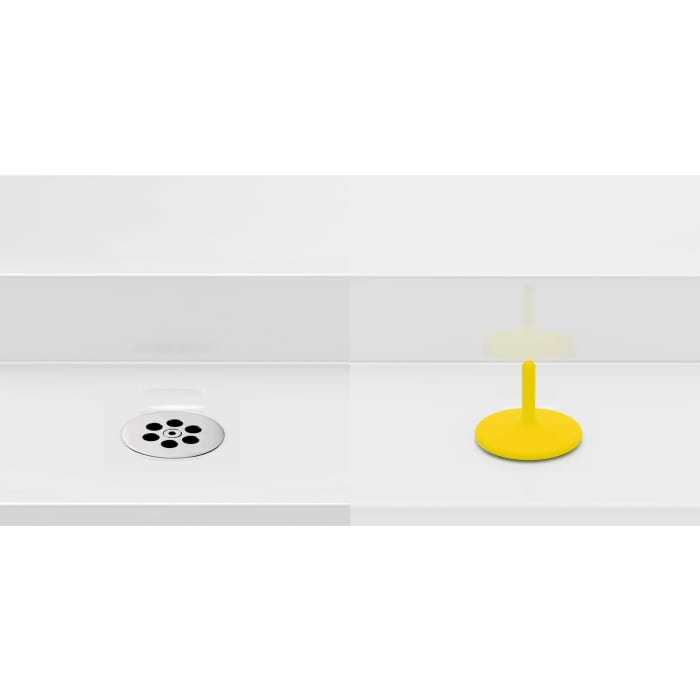 Clou Mini Wash Me Plus Left Mineralmarmor - Handwaschbecken 56 cm ohne Hahnloch