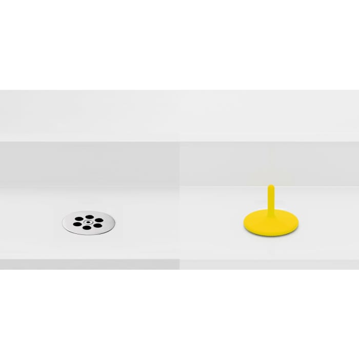 Clou Mini Wash Me Plus Right Aluite - Handwaschbecken 56 cm ohne Hahnloch