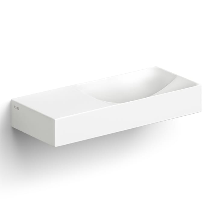 Clou Vale Left Keramik - Handwaschbecken 45 cm ohne Hahnloch
