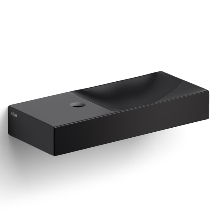 Clou Vale Left Keramik - Handwaschbecken 45 cm mit Hahnloch