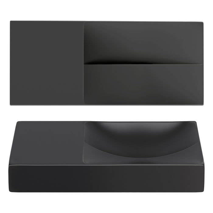 Clou Vale Left Keramik - Handwaschbecken 45 cm ohne Hahnloch