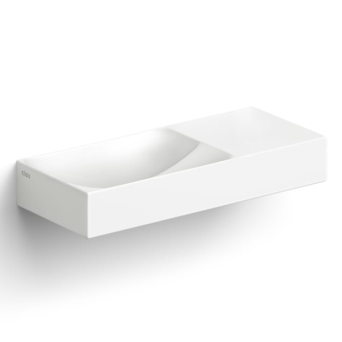 Clou Vale Right Keramik - Handwaschbecken 45 cm ohne Hahnloch