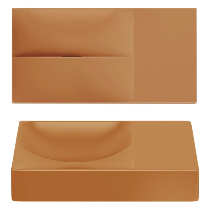 Clou Vale Right Keramik - Handwaschbecken 38 cm ohne Hahnloch