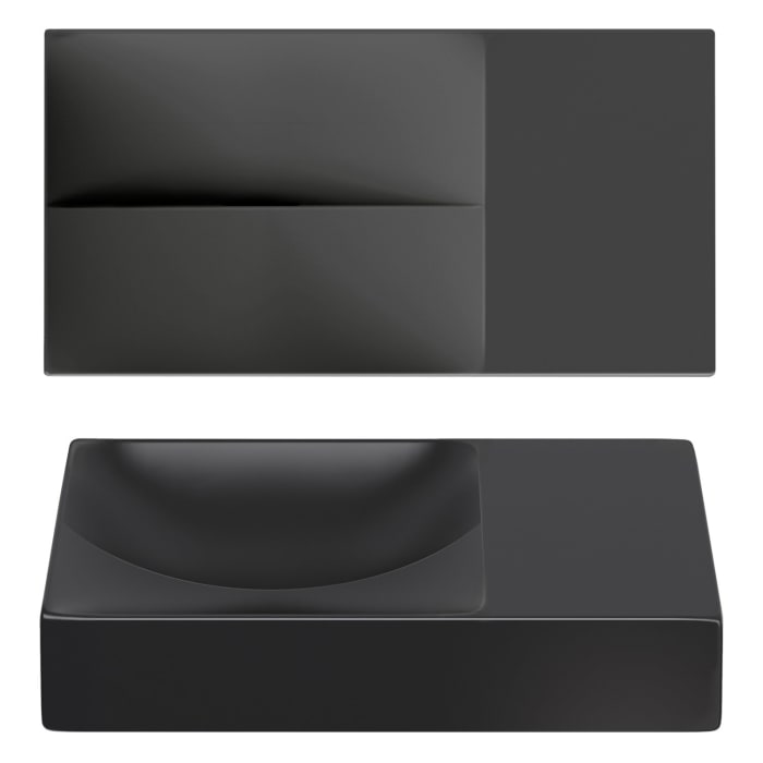 Clou Vale Right Keramik - Handwaschbecken 38 cm ohne Hahnloch