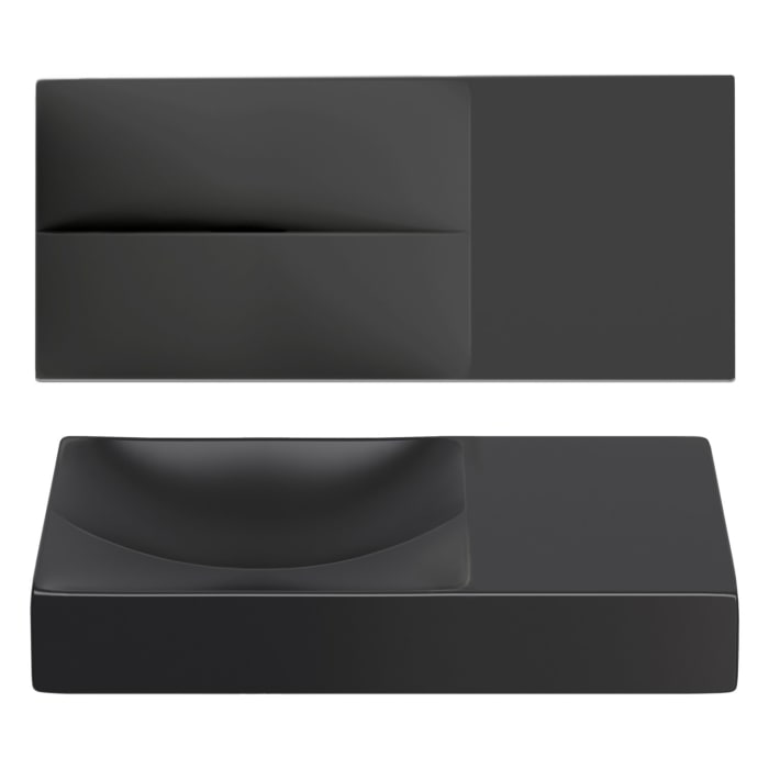 Clou Vale Right Keramik - Handwaschbecken 45 cm ohne Hahnloch