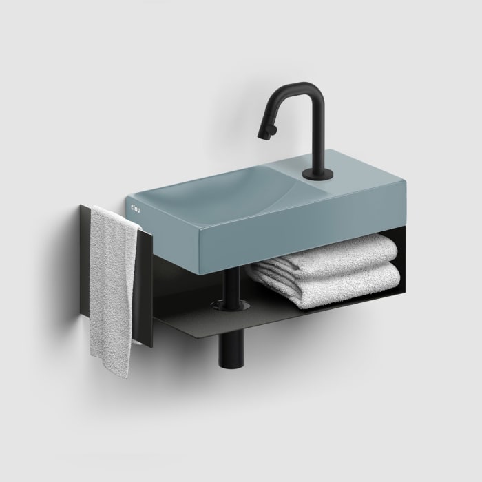 Clou Vale Right Keramik - Handwaschbecken 38 cm mit Hahnloch