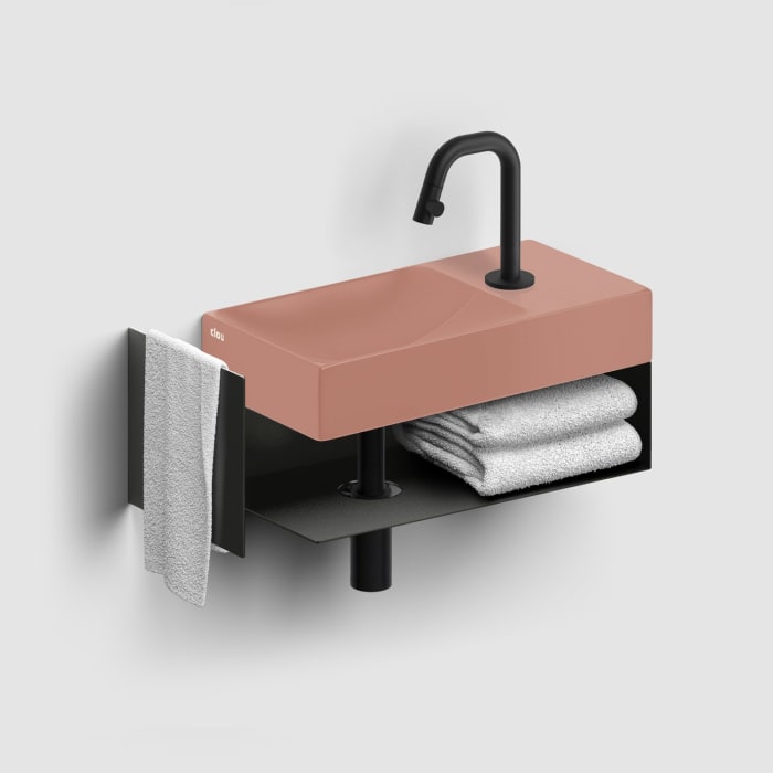 Clou Vale Right Keramik - Handwaschbecken 38 cm mit Hahnloch