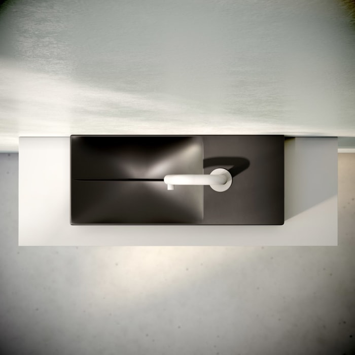 Clou Vale Right Keramik - Handwaschbecken 45 cm mit Hahnloch