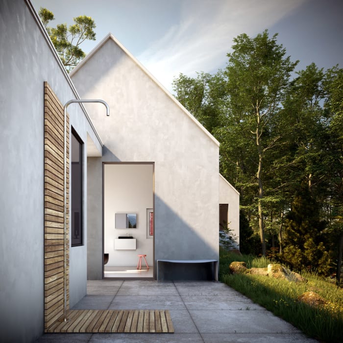 Clou Vale Right Keramik - Handwaschbecken 45 cm mit Hahnloch