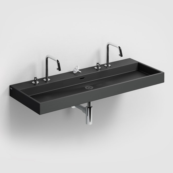 Clou Wash Me Keramik - Waschtisch 110 cm mit 7 vorgestochenen Hahnlöchern