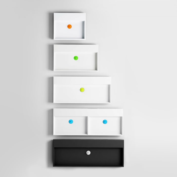 Clou Wash Me Keramik Waschtisch 70 cm mit 3 vorgestochenen Hahnlöchern