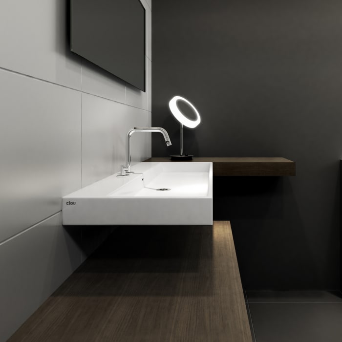 Clou Wash Me Keramik - Waschtisch 90 cm mit 7 vorgestochenen Hahnlöchern