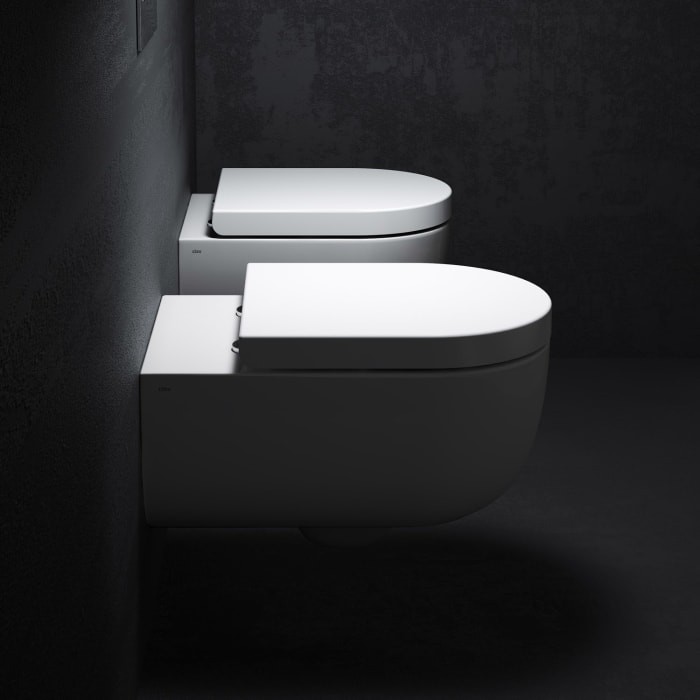 Clou Hammock Wand-WC-Set 49 cm, spülrandlos mit WC-Sitz Wrapover