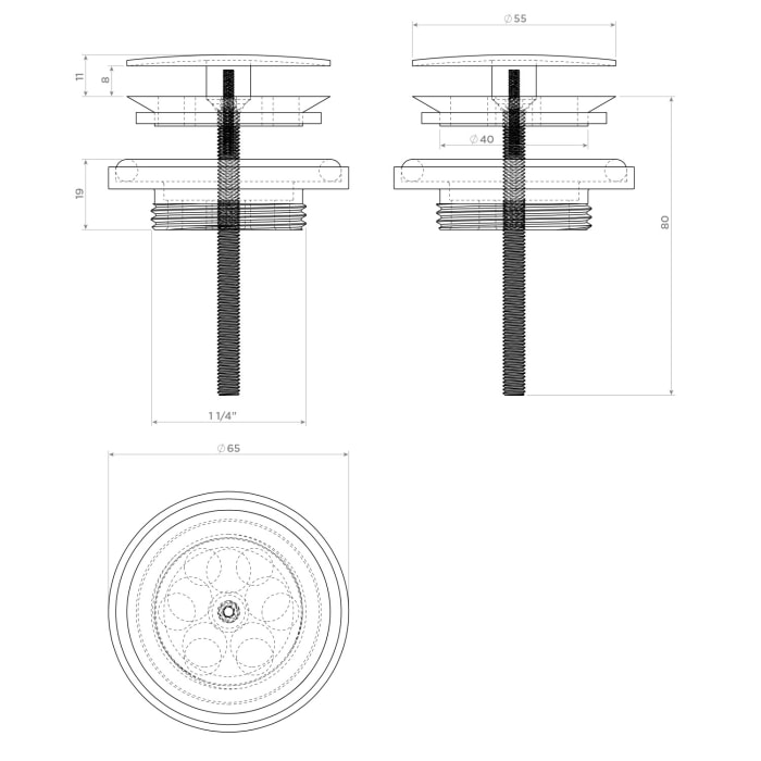 Clou Mini Wash Me Ablaufgarnitur mit Abdeckkappe