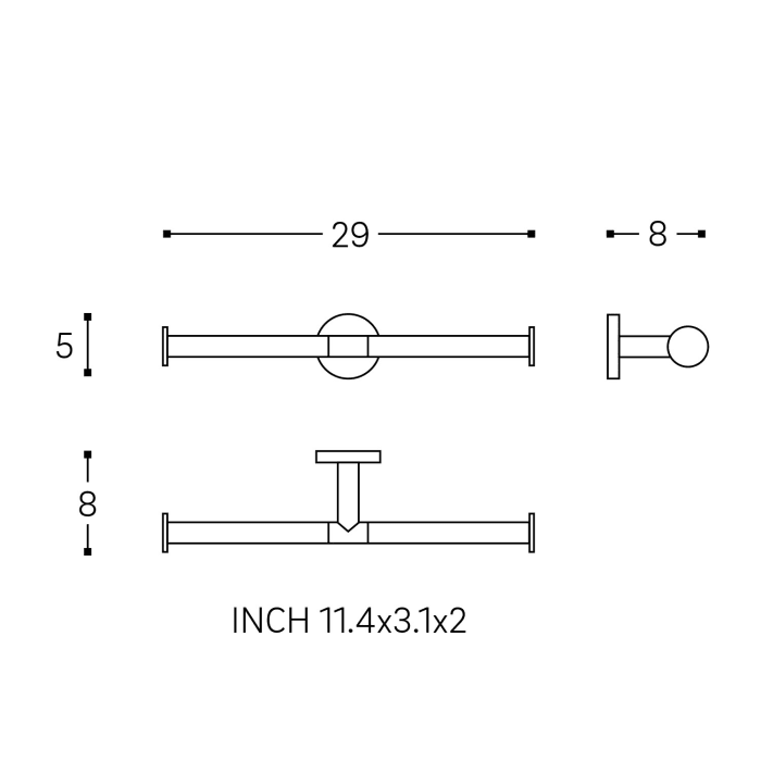 COSMIC Start Toilettenpapierhalter ohne Deckel, doppelt