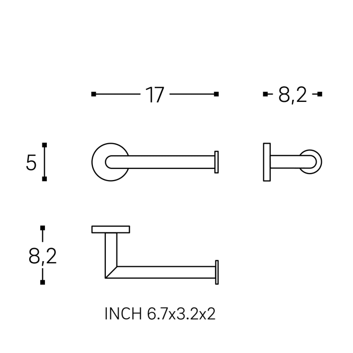 COSMIC Start Toilettenpapierhalter ohne Deckel, Öffnung rechts