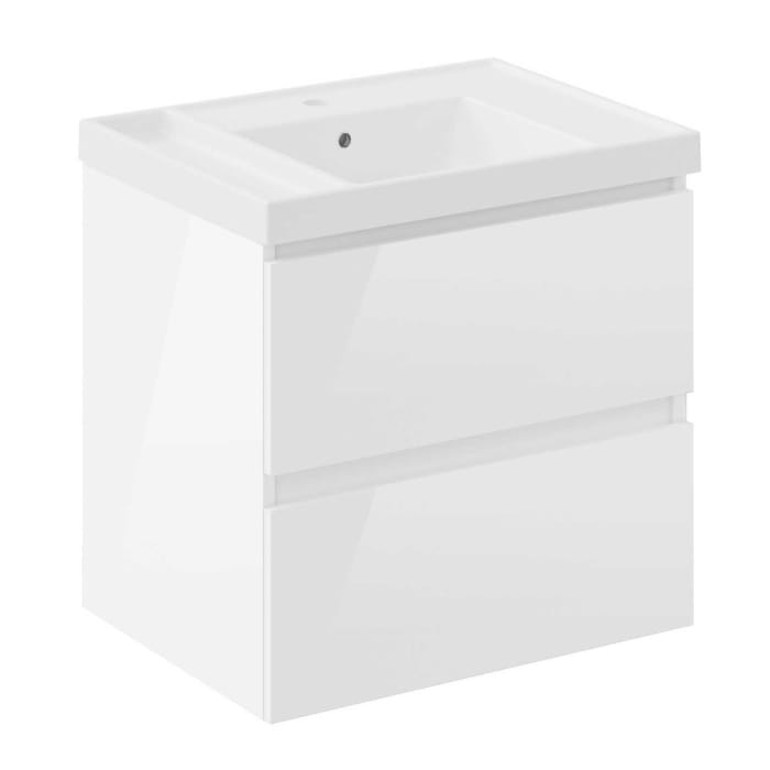 COSMIC B-Best Badmöbel Set 60 cm mit Spiegel und Wandleuchte