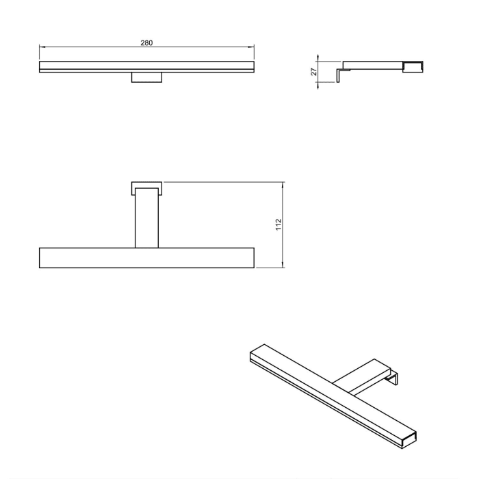 COSMIC B-Best Spiegelaufsteckleuchte 28 cm