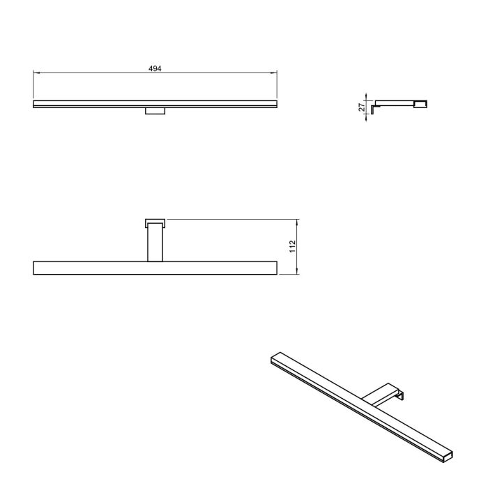 COSMIC B-Best Spiegelaufsteckleuchte 49,4 cm