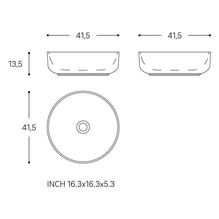 COSMIC Wish Auflagewaschbecken Ø 41,5 cm