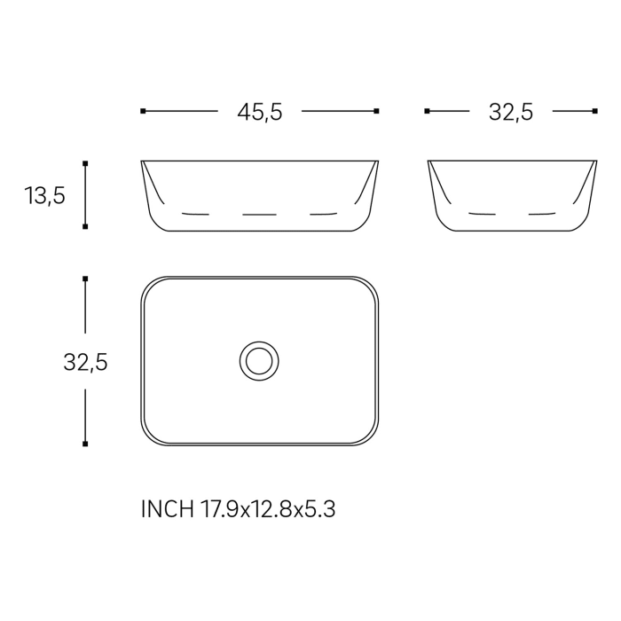 COSMIC Wish Auflagewaschbecken 45,5 cm