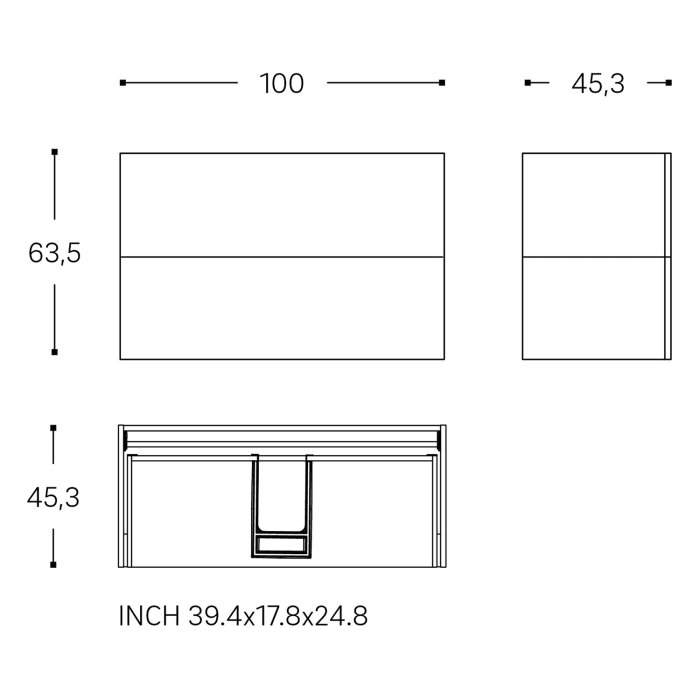 COSMIC Wish Waschtischunterschrank 100 cm