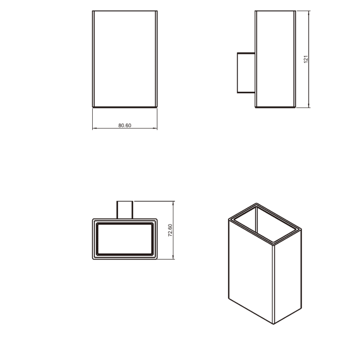 COSMIC Bath Life Zahnbürstenhalter Wandmodell
