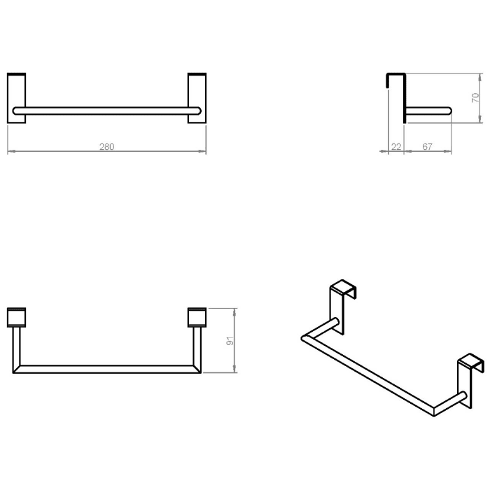 COSMIC Stick Handtuchstange