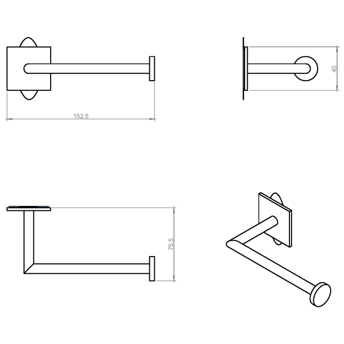 COSMIC Stick Rollenhalter ohne Deckel
