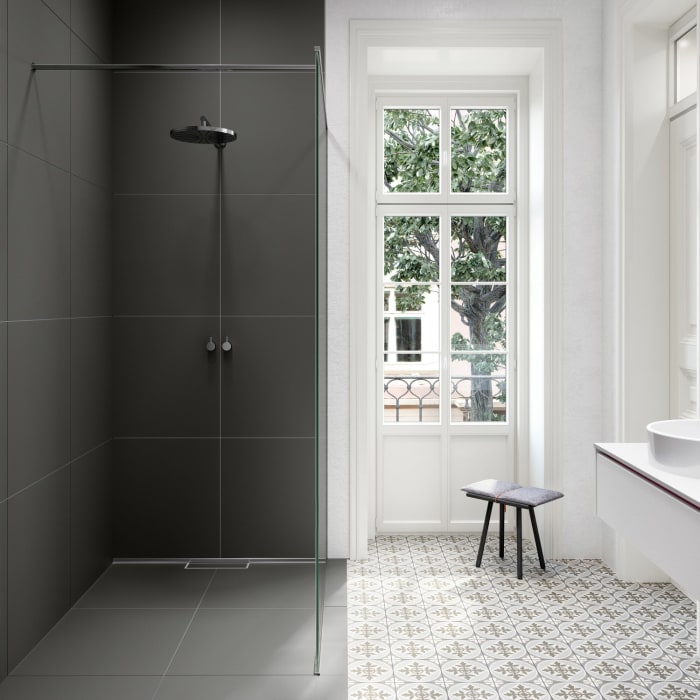 Dallmer CeraWall Connect Duschrinne 80-120 cm, schwarz matt