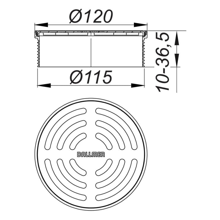 Dallmer Aufsatz DallDrain Select Ø 12 cm