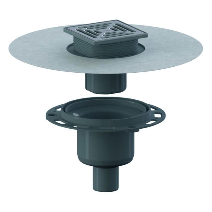 Dallmer Bodenablauf DallDrain Select senkrecht OM, DN 50/DN 100, 12 x 12 cm