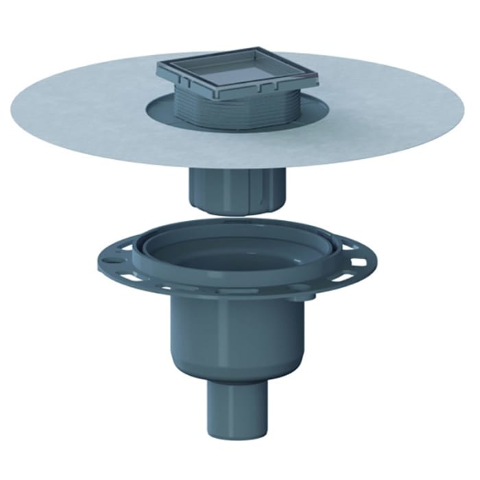 Dallmer Bodenablauf DallDrain Individual senkrecht OM, DN 50/DN 100, 10 x 10 cm