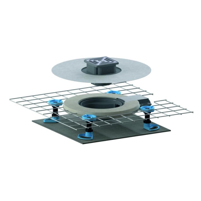 Dallmer Schallschutzablauf CeraDrain Select Plan, DN 40, 10 x 10 cm