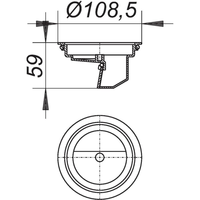 Dallmer Geruchs- und Schaumsperre S 10/12