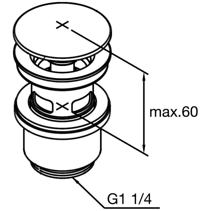 Damixa Ablaufgarnitur mit Klick-Funktion