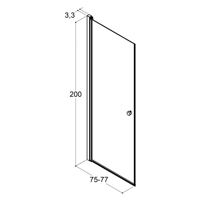 Dansani Match Duschtür 77 x 200 cm mit Klarglas