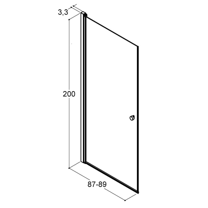 Dansani Match Duschtür 89 x 200 cm mit Klarglas