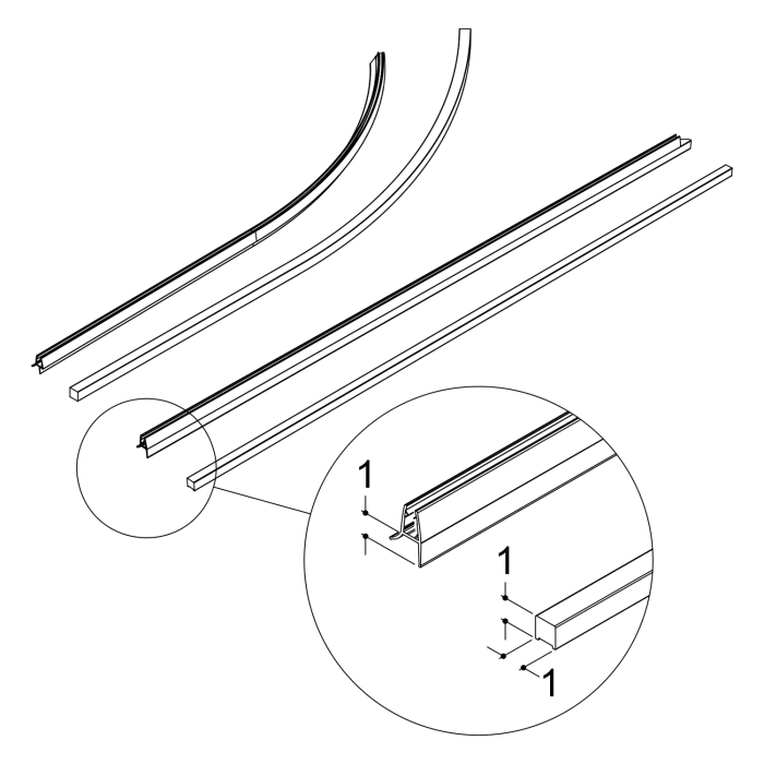 Dansani Match Bodenprofilset Nischen-Modelle mit 1 Tür