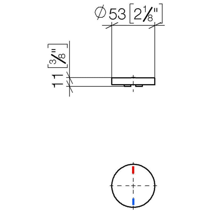 Dornbracht CYO Griffeinsatz rot & blau