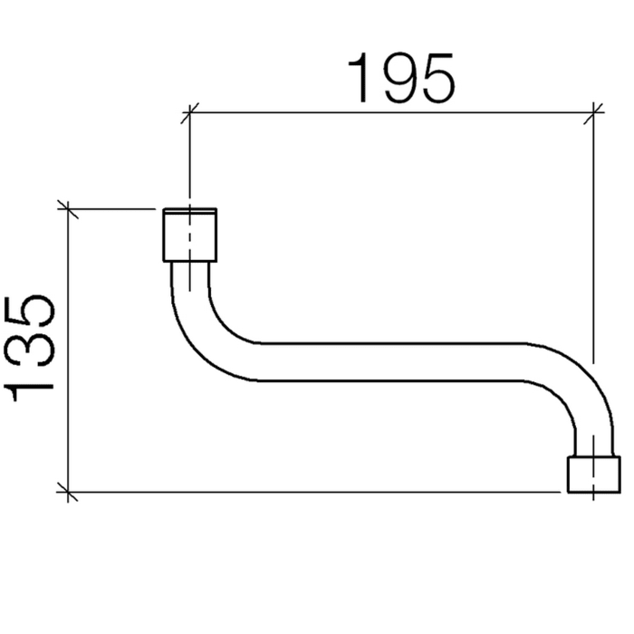 Dornbracht Tara. Ersatz-S-Auslauf, komplett