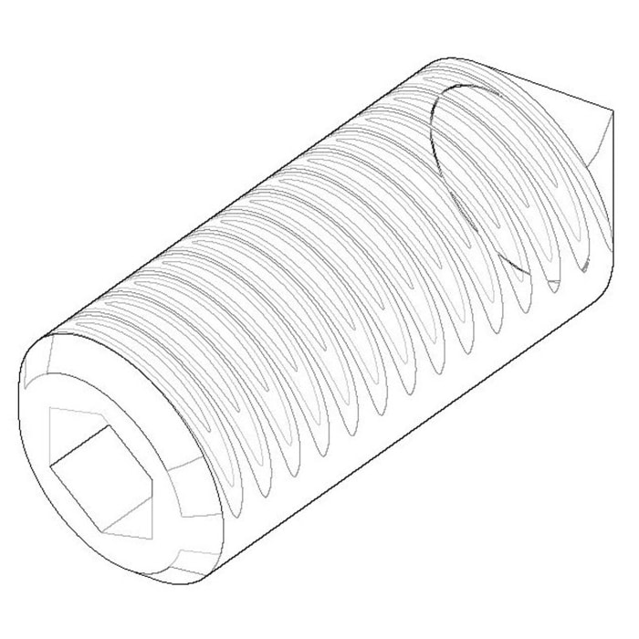 Dornbracht Ersatz-Gewindestift mit Innensechskant mit Spitze M4 x 10 mm