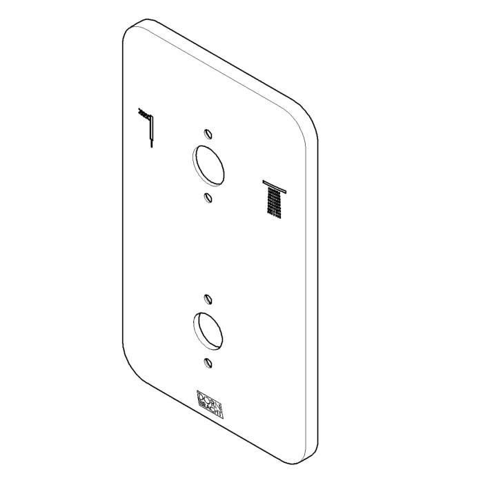 Dornbracht Lissé Ersatz-Rosette für Thermostat mit Symbolen 2-Wege